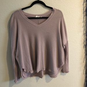 Urban outfitters purple waffle knit long sleeve
